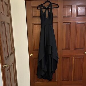 Black High Low evening gown